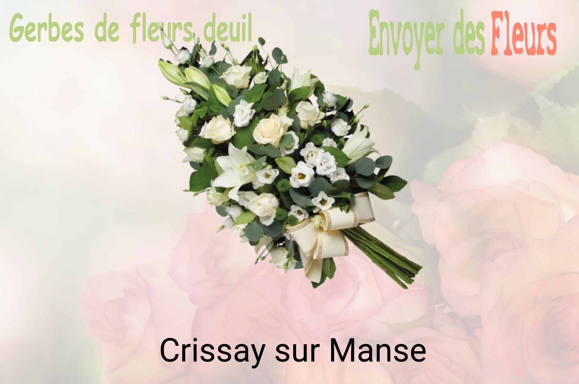 Gerbe de fleurs de deuil livrée à Crissay-sur-Manse